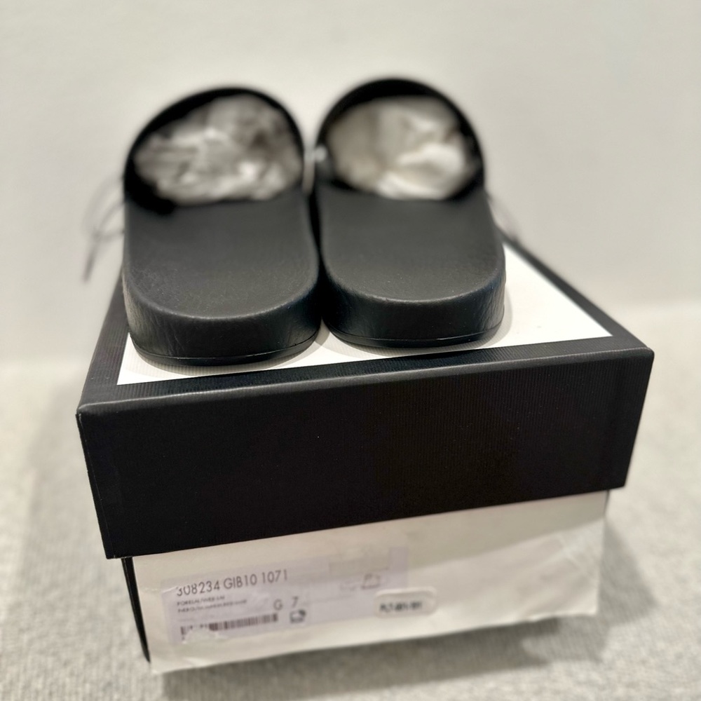 GUCCI Web Rubber Slides - Picture 8 of 12